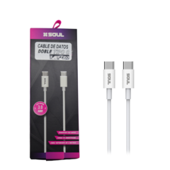 CABLE USB TIPO C A TIPO C 3.0 1M SOUL - tienda online