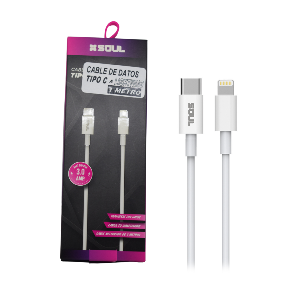 CABLE USB TIPO C A LIGHTNING 3.0 1M SOUL - DB Store