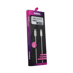 CABLE USB TIPO C A TIPO C 3.0 1M SOUL - DB Store