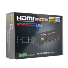HDMI SPLITTER 1X4 SWITCH 4K 2K FULL HD 1080 PC DVD TV PS3 - comprar online