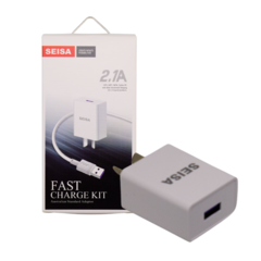 CARGADOR PARED CARGA RAPIDA 2.1A + CABLE MICRO USB - comprar online
