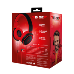 AURICULAR VINCHA MAXELL HP-B52 ROJO - DB Store