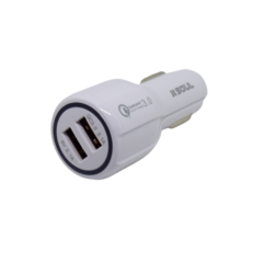 Imagen de CARGADOR VIAJERO DUAL 2.4 A MICRO USB BLANCO