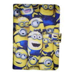 FUNDA IPAD MINI 4 5 FLIP COVER + VIDRIO MINIONS