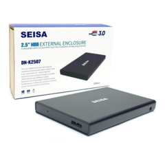 CARRY DISK SEISA DN-K2507 METALICO 2.5 HDD NEGRO - tienda online