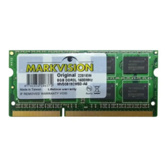 MEMORIA RAM MARKVISION SODIMM DDR3L 8GB 1600MHZ 1.35V NOTEBOOK MVD38192MSD-A6
