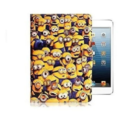 FUNDA P/ IPAD 2 3 4 MINIONS FLIP COVER + VDRIO TABLET