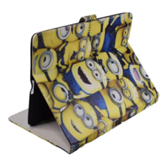 FUNDA P/ IPAD 2 3 4 MINIONS FLIP COVER + VDRIO TABLET - DB Store