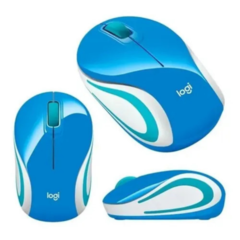 MOUSE LOGITECH WIR MIN 187 BLUE BLISTER - tienda online