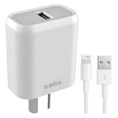 CARG.VIAJERO USB X1 2.4A LIGHTNING BLANCO CVQ-USB2BL