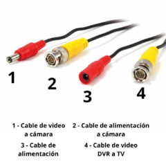 CABLE BNC VIDEO ALIMENTACIÓN CÁMARA CCTV 20 METROS en internet