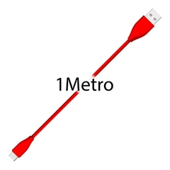 CABLE CARGADOR USB A TIPO C 1 METRO SOUL ROJO - comprar online