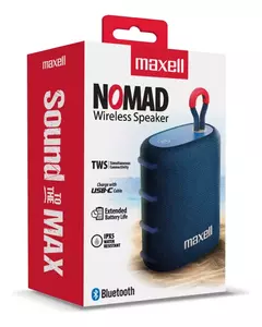 PARLANTE MAXELL NOMAD AZUL 15 HS DE DURACION!