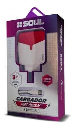 CARGADOR DE PARED SOUL + CABLE TIPO C + 3 USB 3.4A en internet