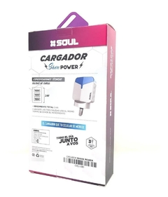 CARGADOR PARED + 3 USB + CABLE MICRO USB SOUL 3.1A SHARE en internet