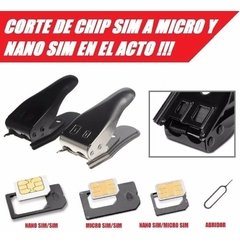 ADAPTADOR CHIP SIM NANO MICRO SIM X3 + CLIP - tienda online