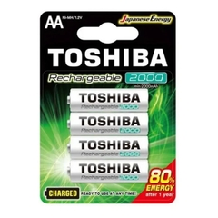 PILA RECARGABLE X 4 TOSHIBA 2000 NIQUEL METAL