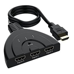 HDMI SWITCH 3 ENTRADAS EN 1 PIG TAIL 4K X 2K TV PC PS3 HDTV - comprar online