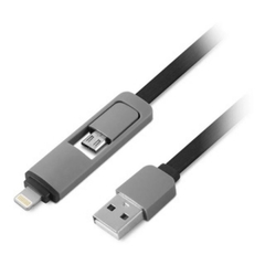 CABLE MICRO USB Y LIGHTNING 1 METRO 2 EN 1 - comprar online