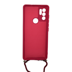 FUNDA COLGANTE P/ MOTOROLA G60S CON CORDON