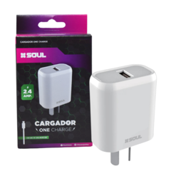 Imagen de CARGADOR VIAJERO USB X1 2.4A MICRO USB BLANCO CVQ-USB2BM