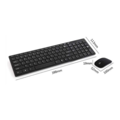 COMBO TECLADO MOUSE INALAMBRICO 2.4G K-06 NEGRO - comprar online