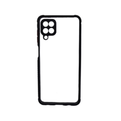 FUNDA SAMSUNG A12 TRANSPARENTE BORDE NEGRO