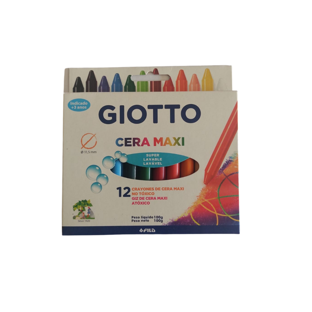 Giotto - Ceras para bebés, 10 colores con sacapuntas