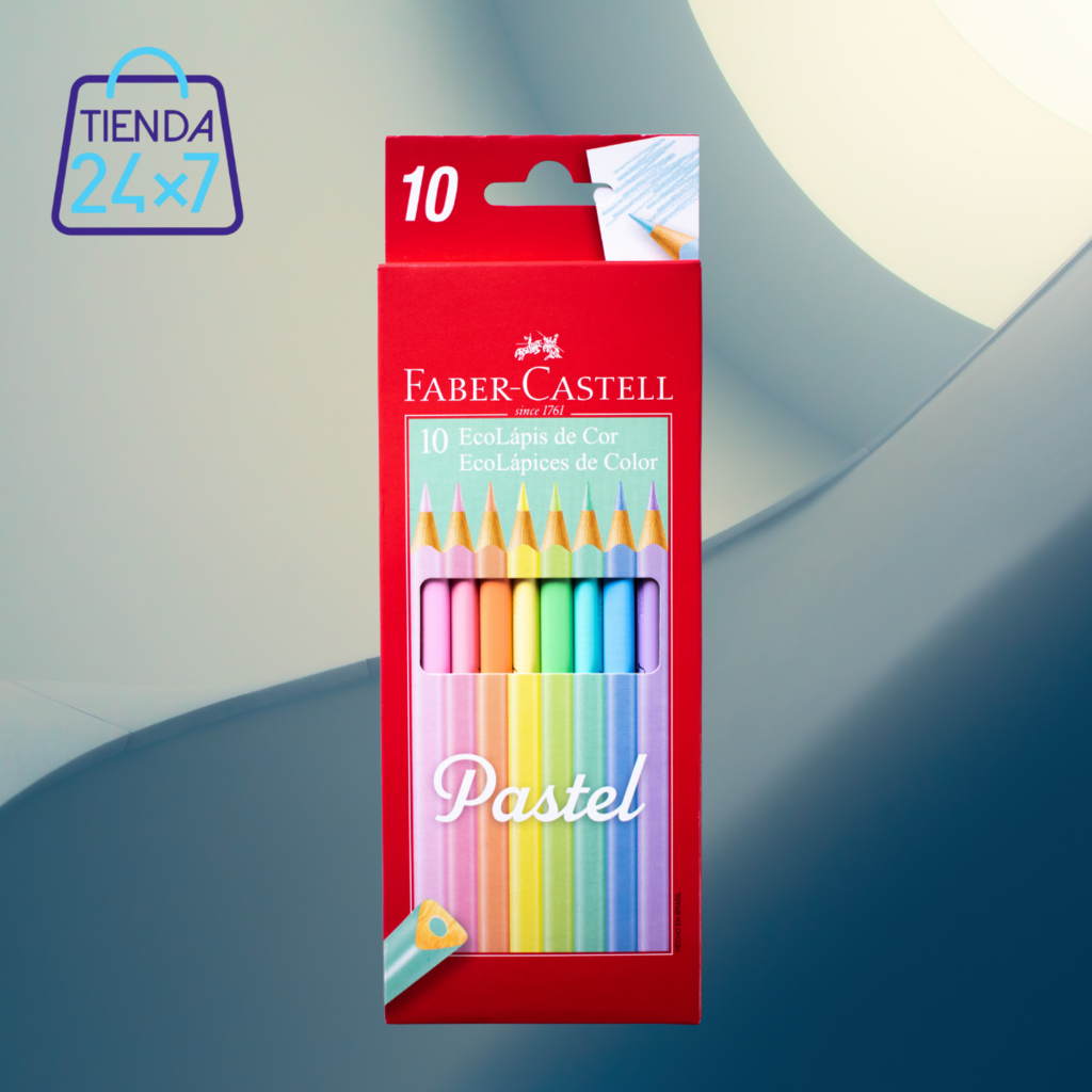 Lápices De Colores pastel Ecológicos X10 Faber Castell