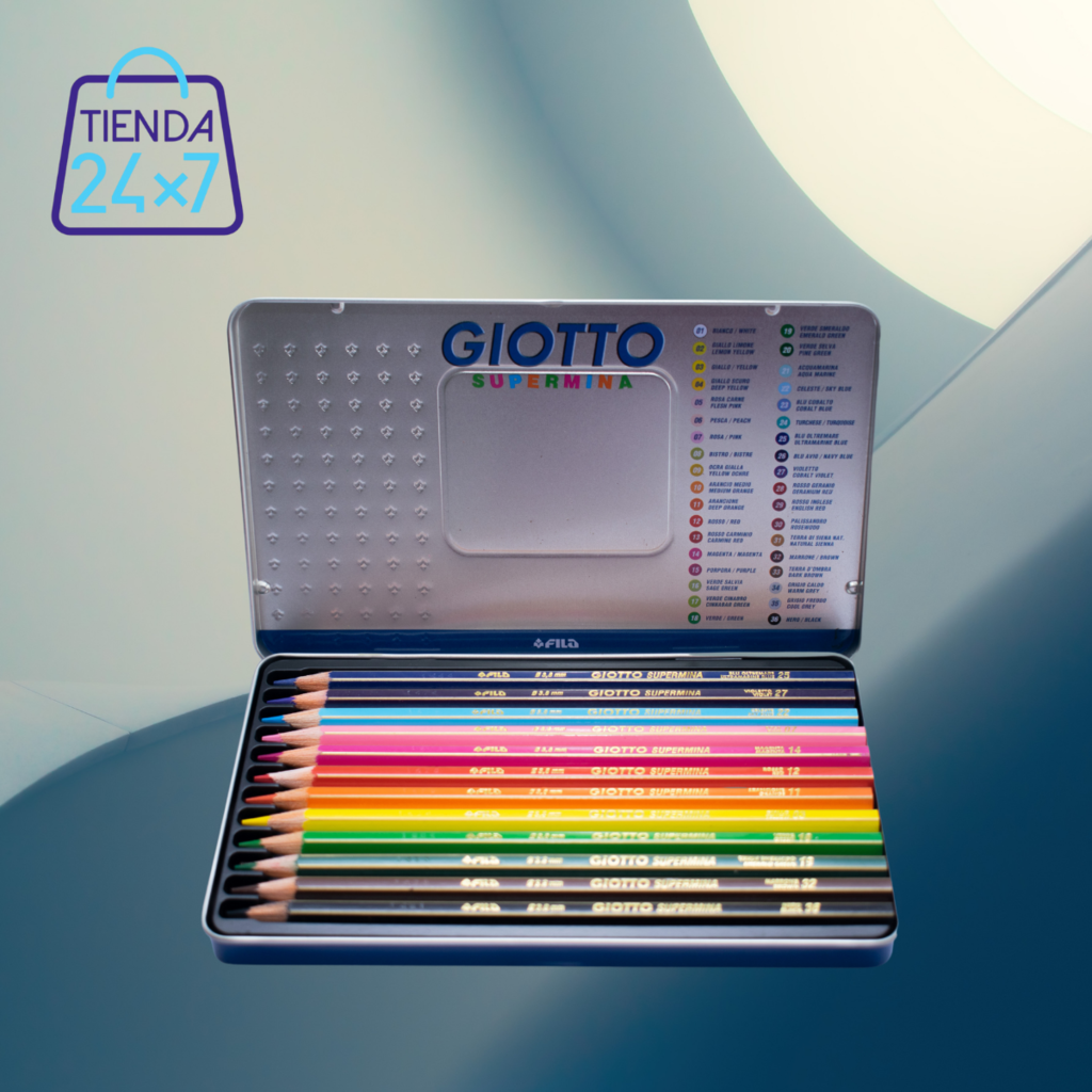 Lápices de colores Giotto Supermina 36 Colores - Entrelíneas Papelería
