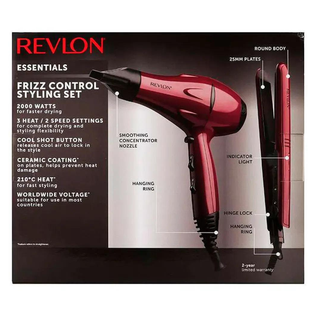 Combo Secador Planchita Revlon Rvdr5230