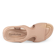 Sandália Comfortflex Caqui Lycra Com Tiras Acopladas - WN Shoes