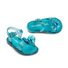 Sandália Infantil Mini Melissa Mar Sandal + Barbie Azul Glitter - comprar online