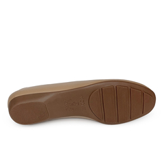 Sapato Modare Ultraconforto Marrom Salto Baixo Com Aplique Dourado - WN Shoes