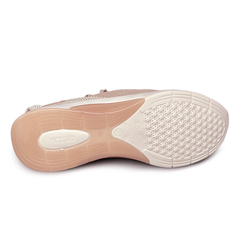 Tênis Modare Esportivo Ultraconforto Bege/Branco Off Gáspea Knit - WN Shoes