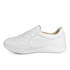 Tênis Modare Ultraconforto Branco Slip-On Padrão Matelassê Com Zíper Lateral - comprar online