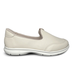 Tênis Sapato Modare Ultraconforto Creme/Tan Napa Microperfuros