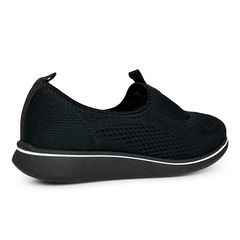 Tênis Modare Ultraconforto Preto Slip-On Cabedal Texturizado - WN Shoes