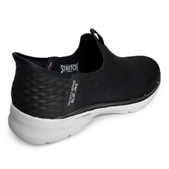 Tênis Skechers Esportivo Go Walk 6 Slip-Ins Preto/Lavanda - WN Shoes