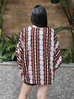 Kimono Estampado Curto 20984 Tamanho Único - - comprar online
