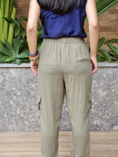 Calça Cargo 21029 de Linho com Viscose - Território Carioca