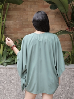 Kimono Liso Curto 20984 Tamanho Único Verde - comprar online