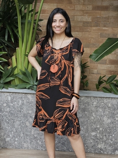 Vestido EL Ciganinha Babado 21098 Viscolinho Estampado - comprar online