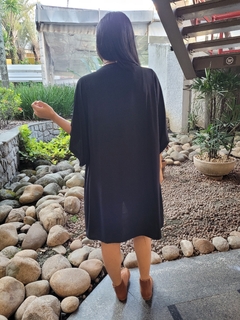 kimono de viscose Liso Comprido 21091 Tamanho Único -Preto - comprar online
