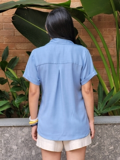 Blusa Polo 21036 Viscose Azul - comprar online
