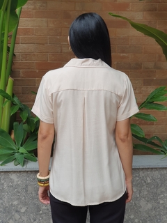 Blusa Polo 21036 Viscose Nude na internet