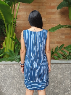 Vestido 20709 Viscose Barra Invertida Estampado na internet