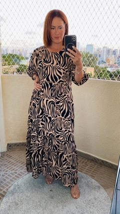 Vestido longo amplo Veneza ( Zebrado) - Marta Moraes Shop