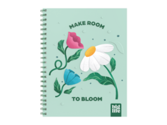 Cuaderno Espiralado Tapa Dura Flores Deluxe 16x21