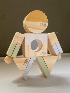 Instrumentos Sonidos De Las Formas Robot Madera Niños - comprar online